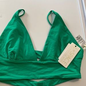 L Space L*Space Jade green bikini top